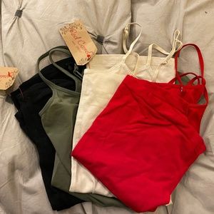 Four Red Camel Tank Tops